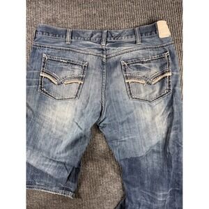 HELIX RELAXED BOOT CUT JEANS Men's 38 x 32 Distressed Denim Streetwear Y2K *Read